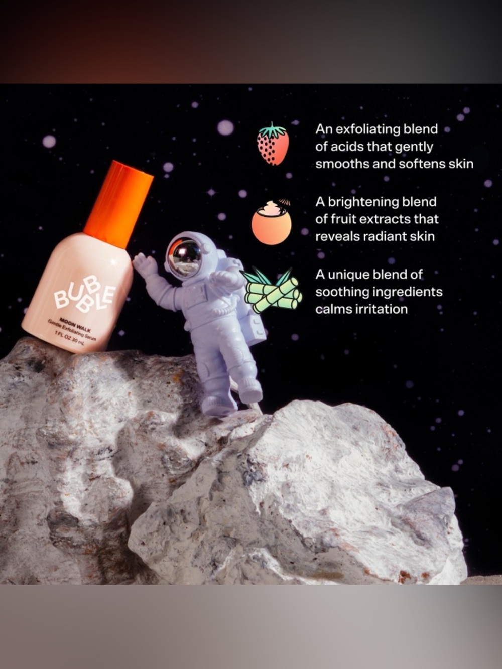 Bubble Moon Walk Gentle Exfoliating Serum - 1fl oz - Picture 3 of 3
